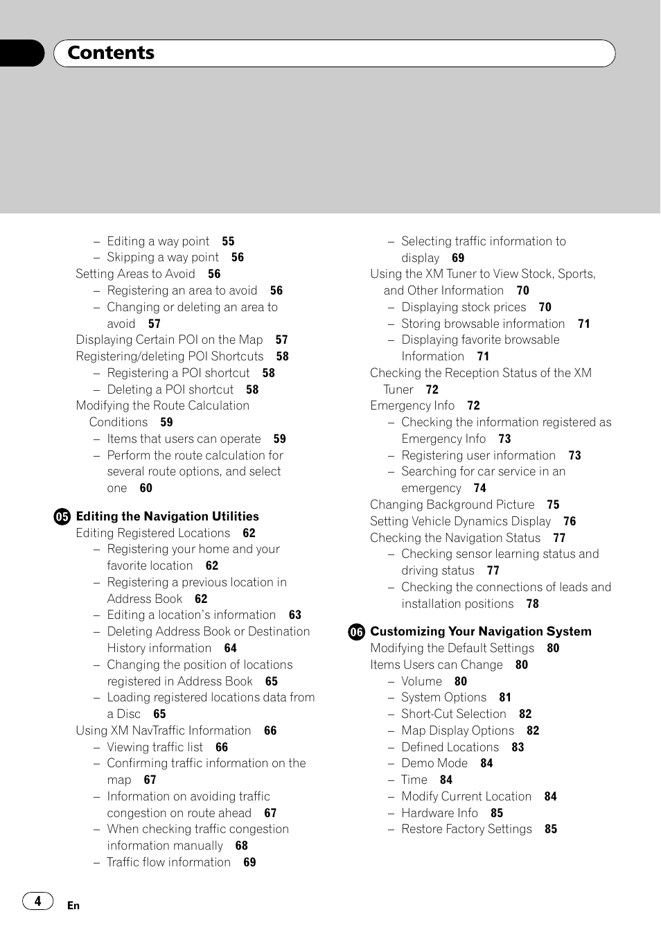 Pioneer SUPERTUNERD AVIC-N5 User Manual | Page 4 / 188
