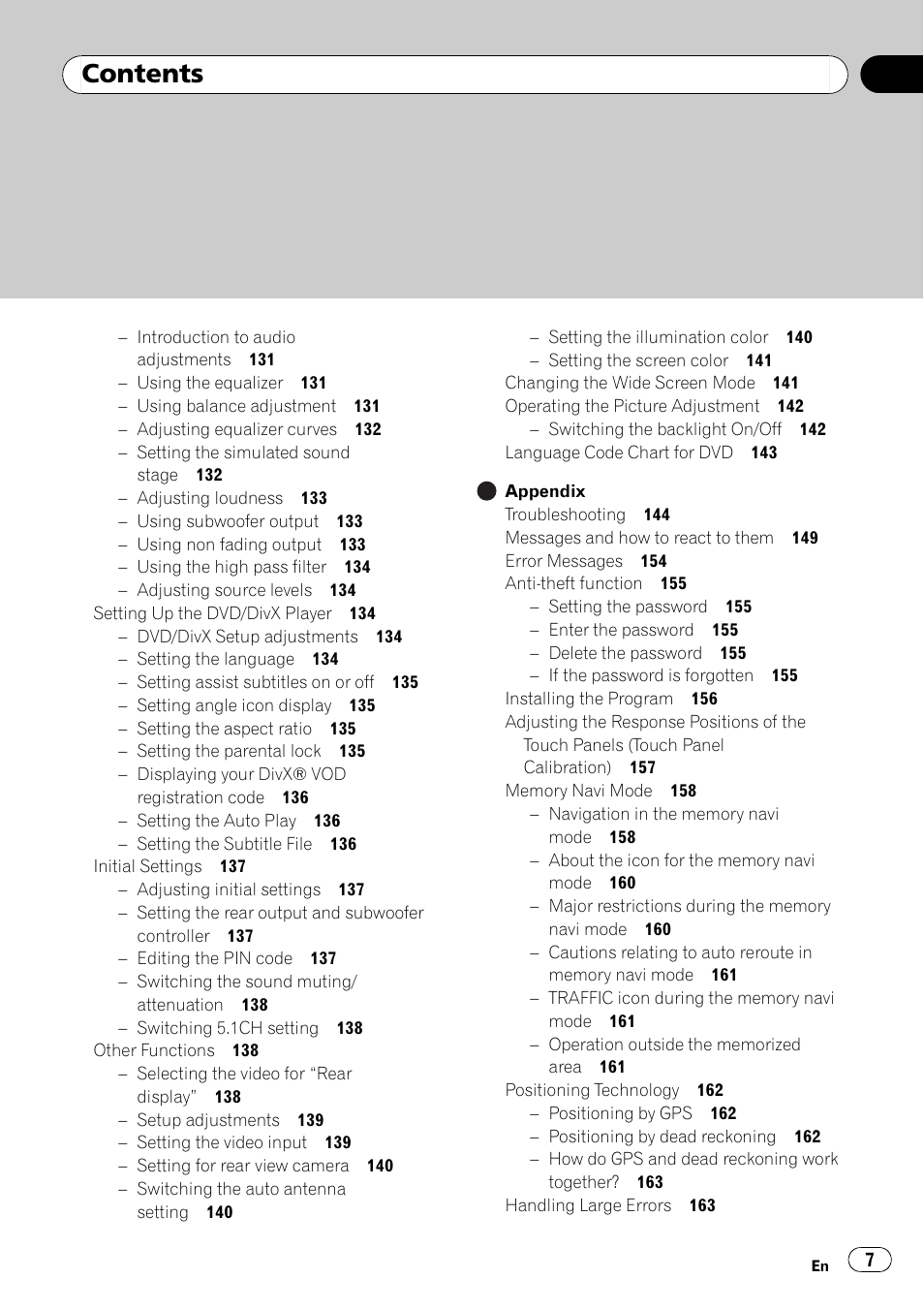 Pioneer SUPERTUNERD AVIC-N5 User Manual | Page 7 / 188