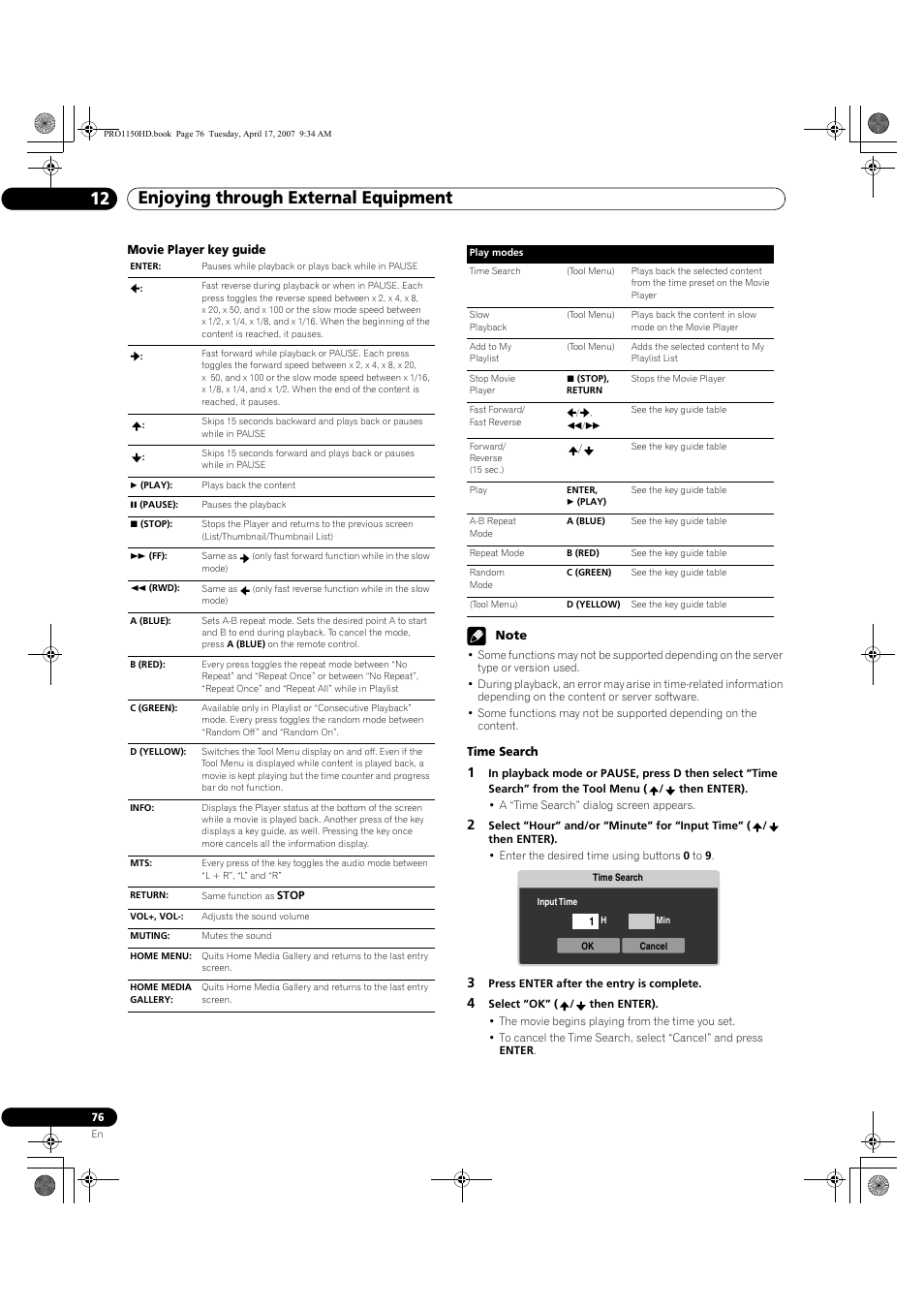 Enjoying through external equipment 12 | Pioneer PRO-950HD User Manual | Page 76 / 120