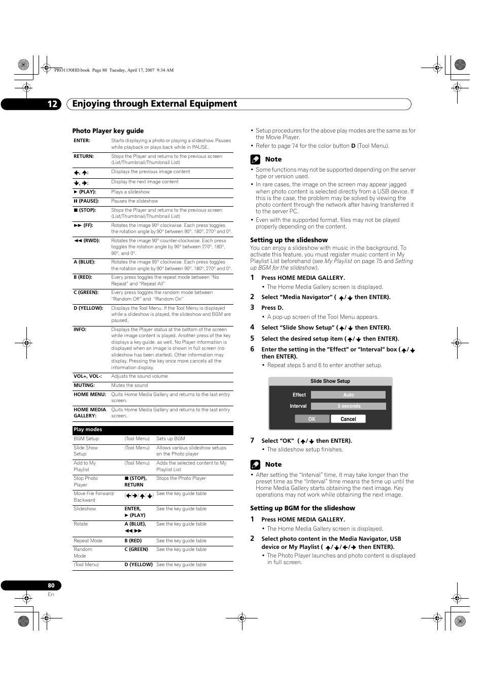Enjoying through external equipment 12 | Pioneer PRO-950HD User Manual | Page 80 / 120