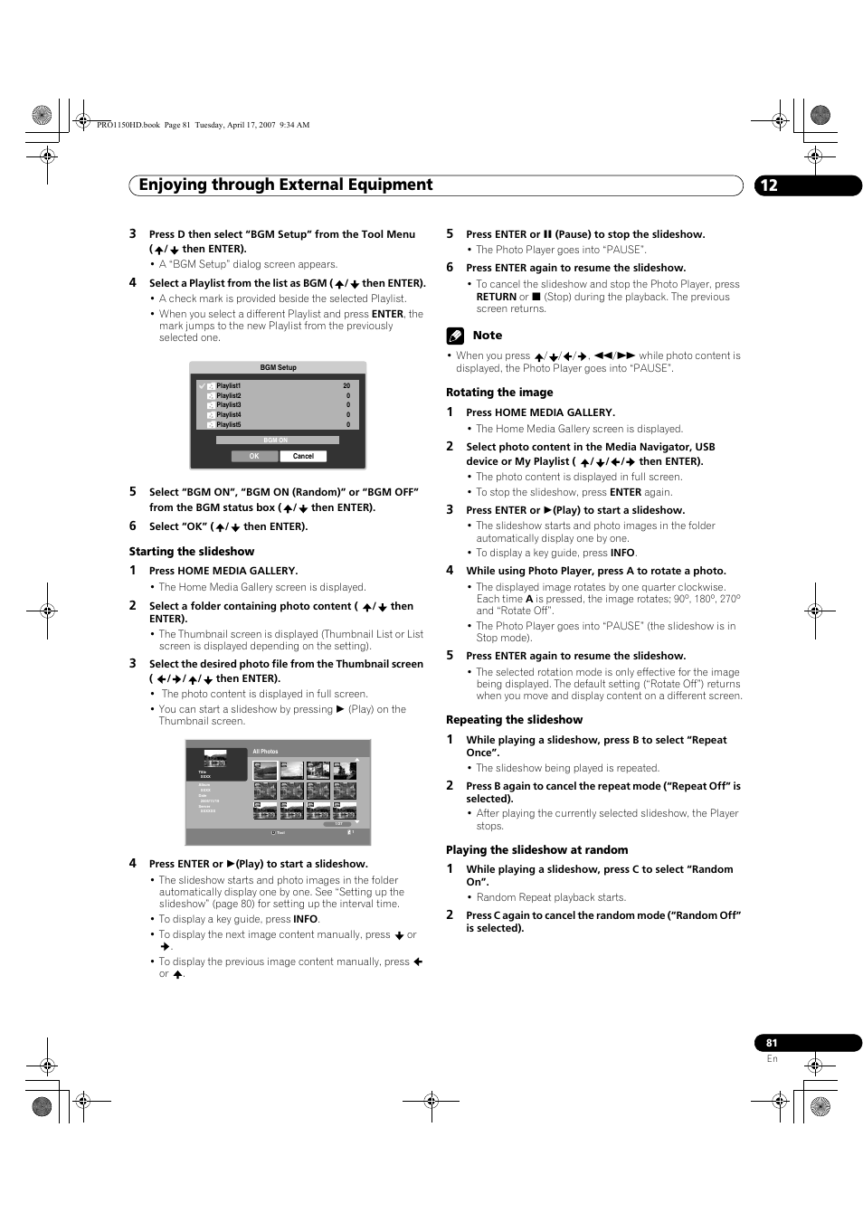 Enjoying through external equipment 12 | Pioneer PRO-950HD User Manual | Page 81 / 120