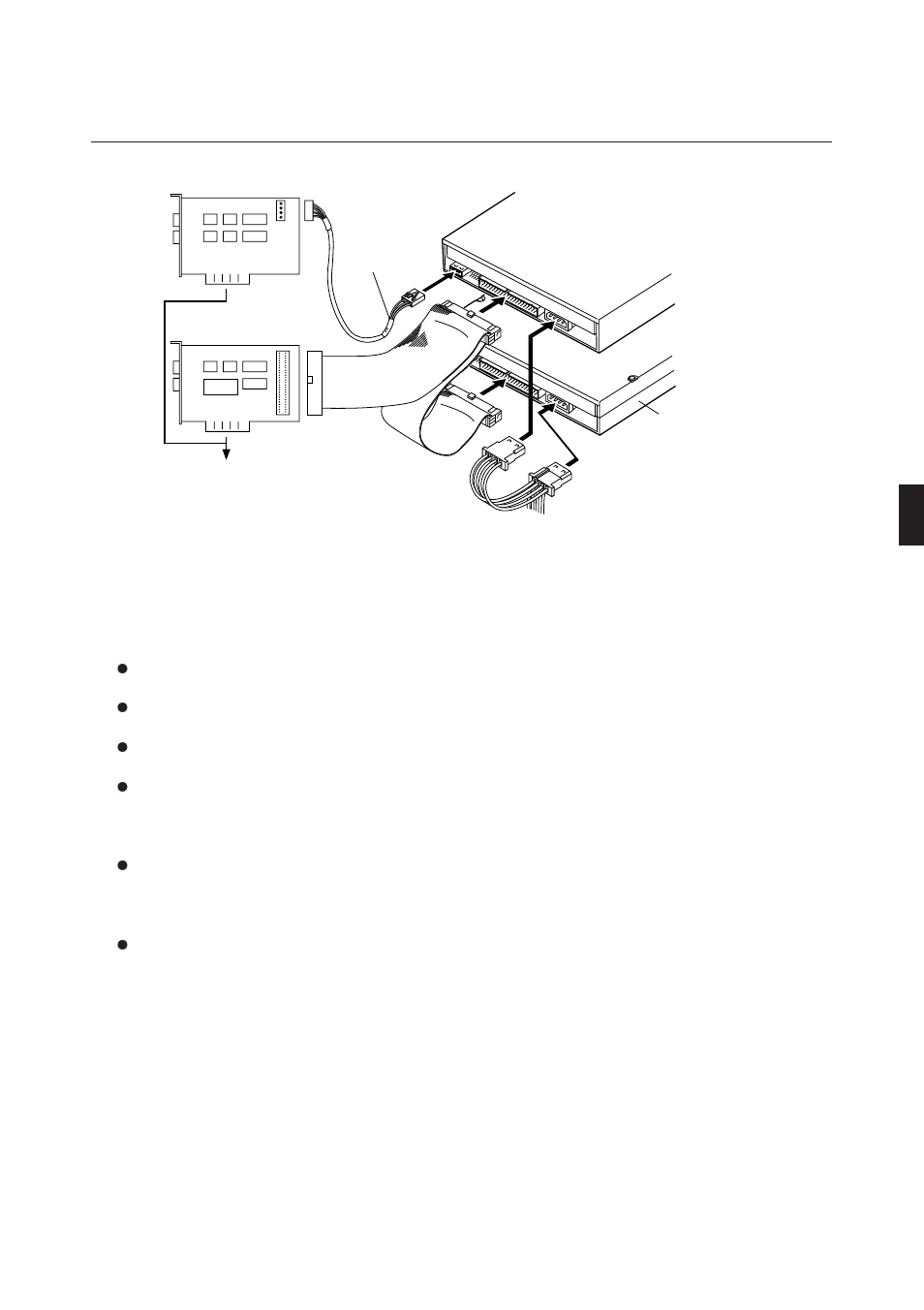 Connexion du lecteur au milieu d’une chaine scsi | Pioneer CD-ROM DRIVE UNIT DR-U16S User Manual | Page 31 / 69