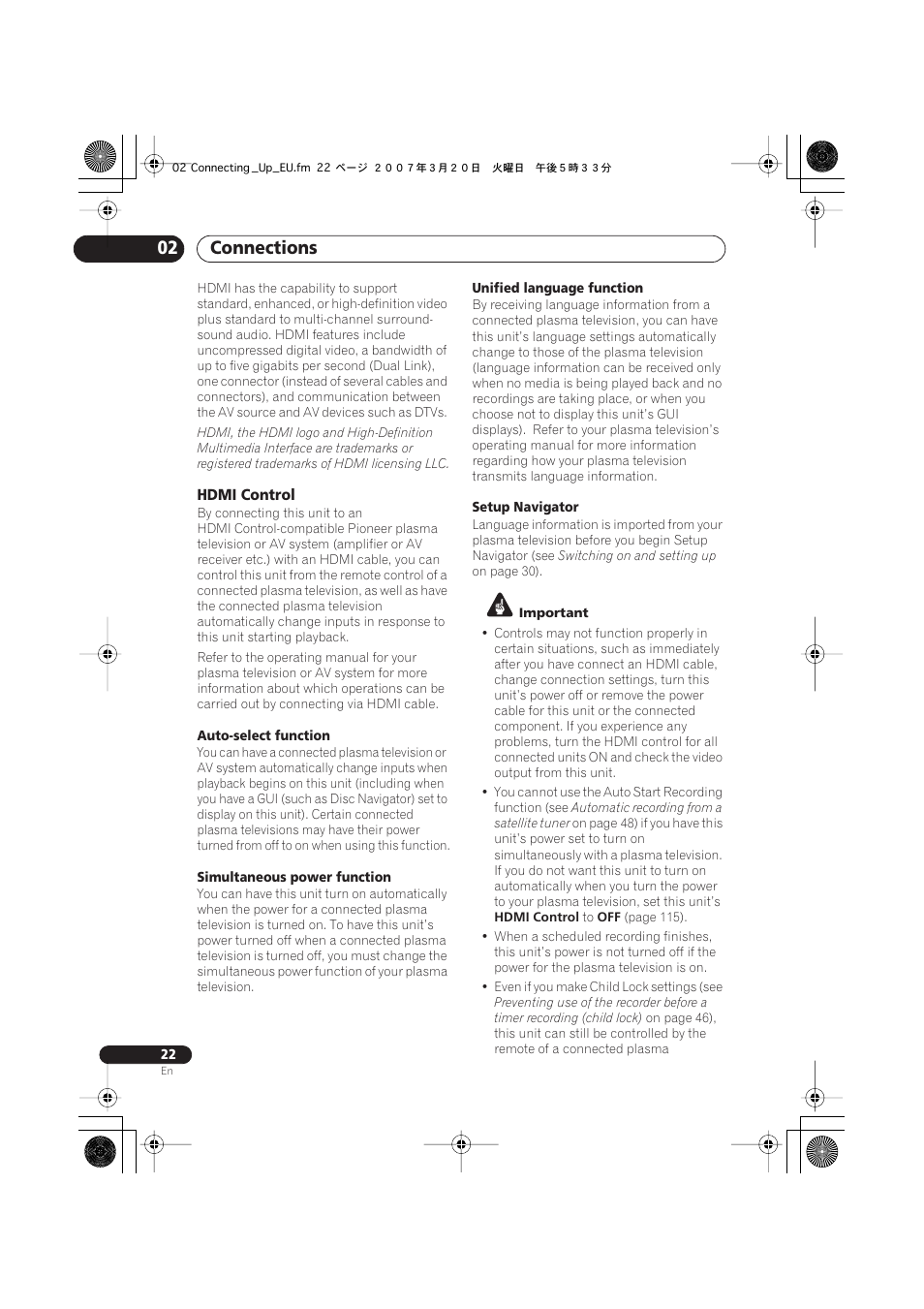 Connections 02 | Pioneer DVR-450H-S User Manual | Page 22 / 137