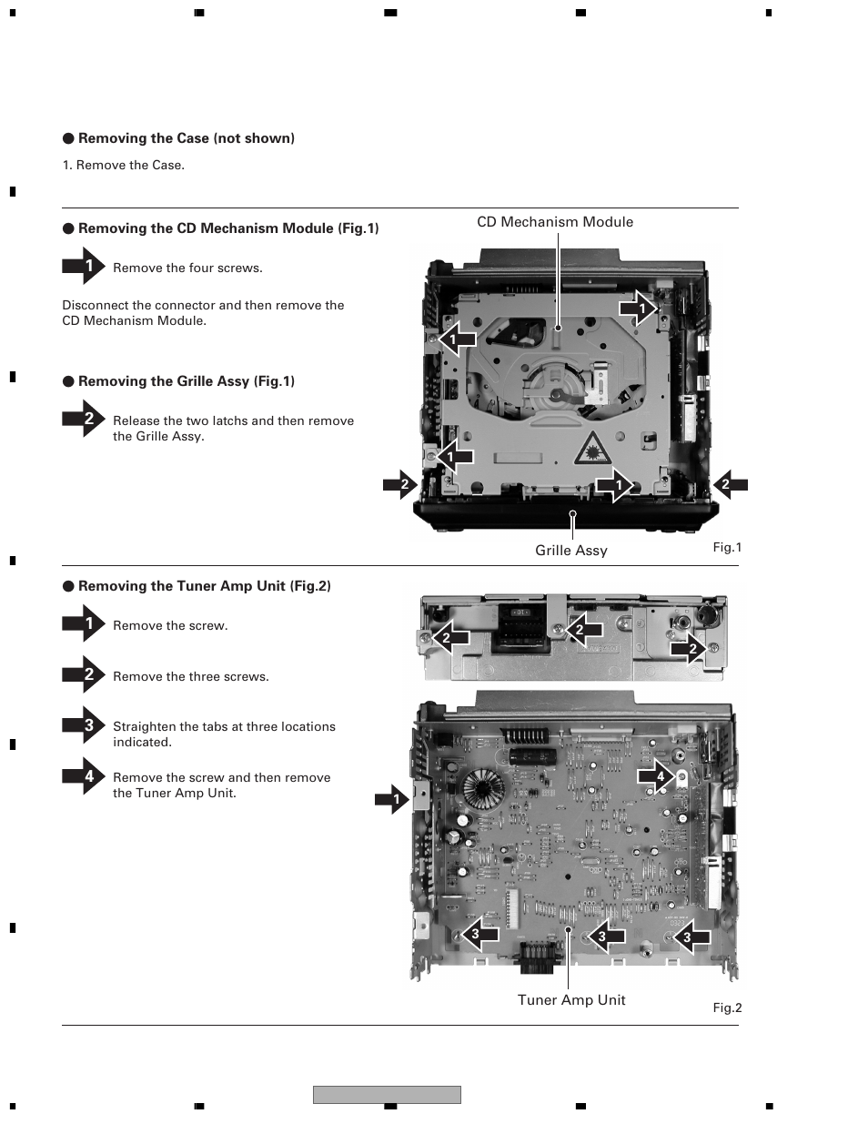 General information, 1 diagnosis, 1 disassembly | Pioneer DEH-1600R User Manual | Page 44 / 63