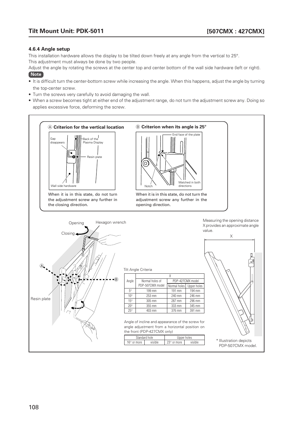 4 angle setup | Pioneer PDP 427CMX User Manual | Page 108 / 288