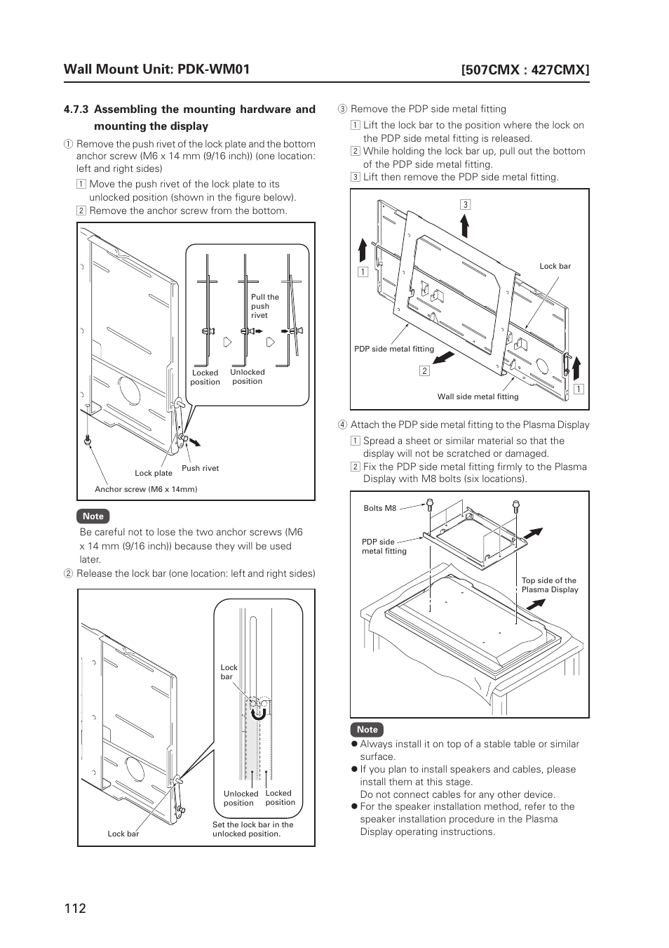 Pioneer PDP 427CMX User Manual | Page 112 / 288