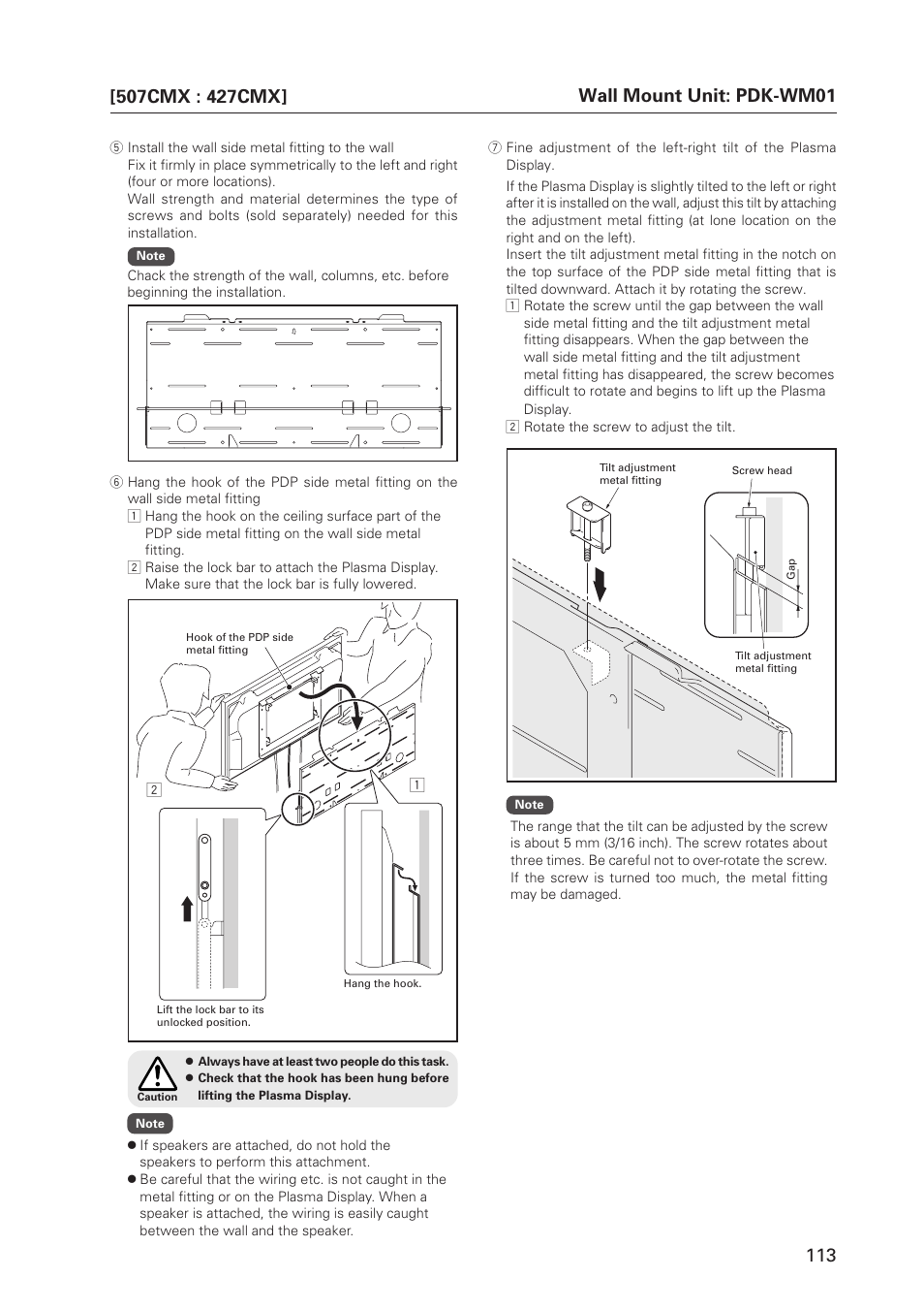 Pioneer PDP 427CMX User Manual | Page 113 / 288