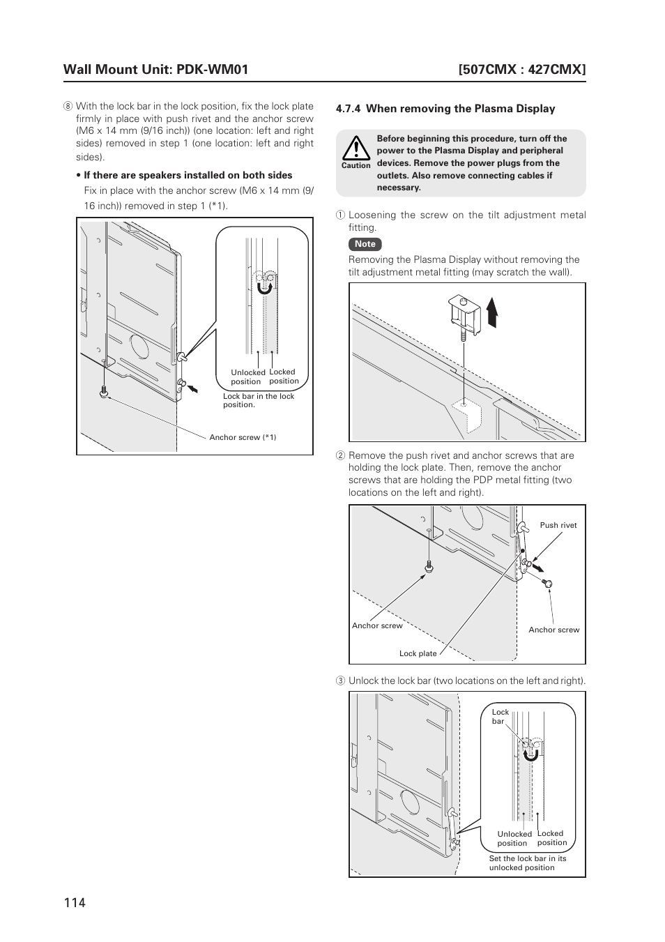 Pioneer PDP 427CMX User Manual | Page 114 / 288