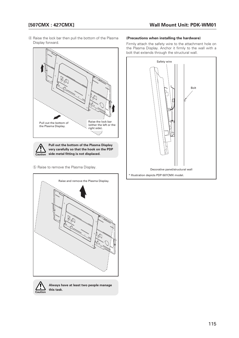 Pioneer PDP 427CMX User Manual | Page 115 / 288