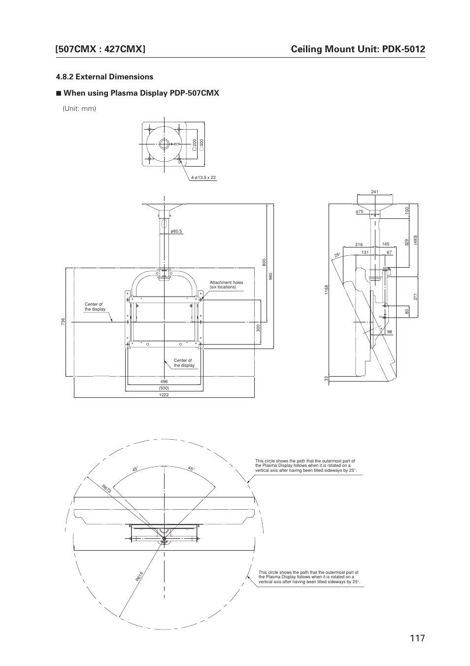 Unit: mm) | Pioneer PDP 427CMX User Manual | Page 117 / 288