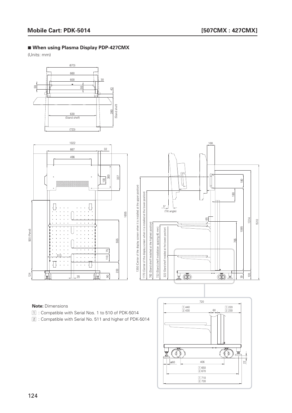 7 when using plasma display pdp-427cmx, Units: mm) | Pioneer PDP 427CMX User Manual | Page 124 / 288
