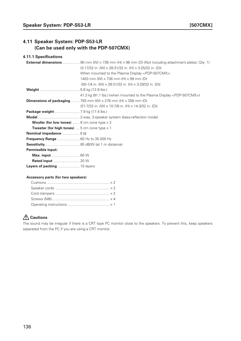 507cmx | Pioneer PDP 427CMX User Manual | Page 136 / 288