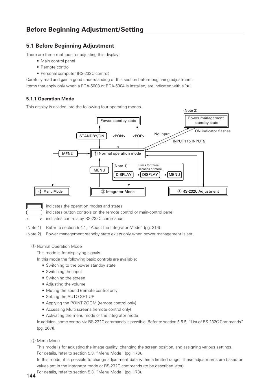 Before beginning adjustment/setting, 1 before beginning adjustment | Pioneer PDP 427CMX User Manual | Page 144 / 288
