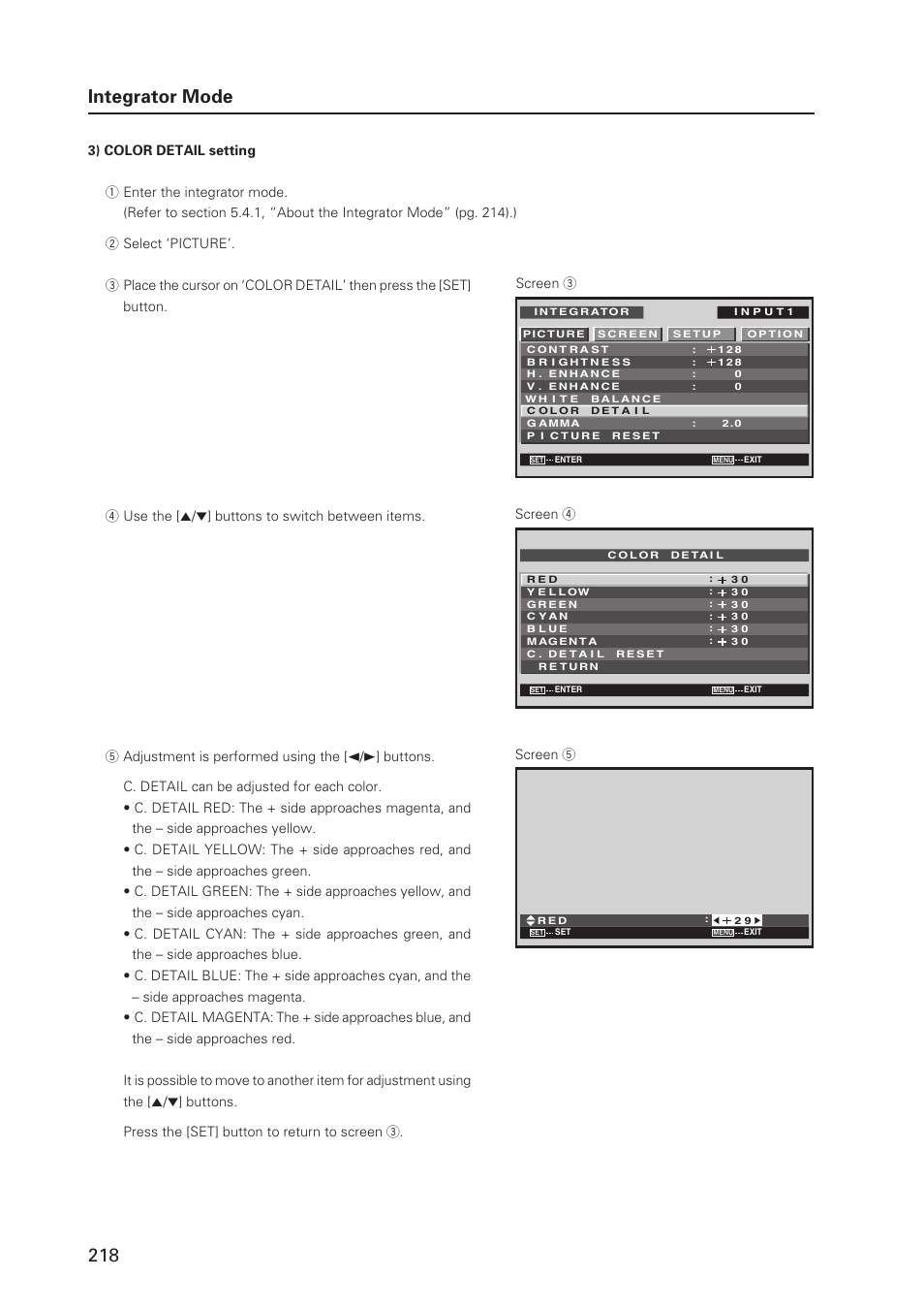 218 integrator mode | Pioneer PDP 427CMX User Manual | Page 218 / 288
