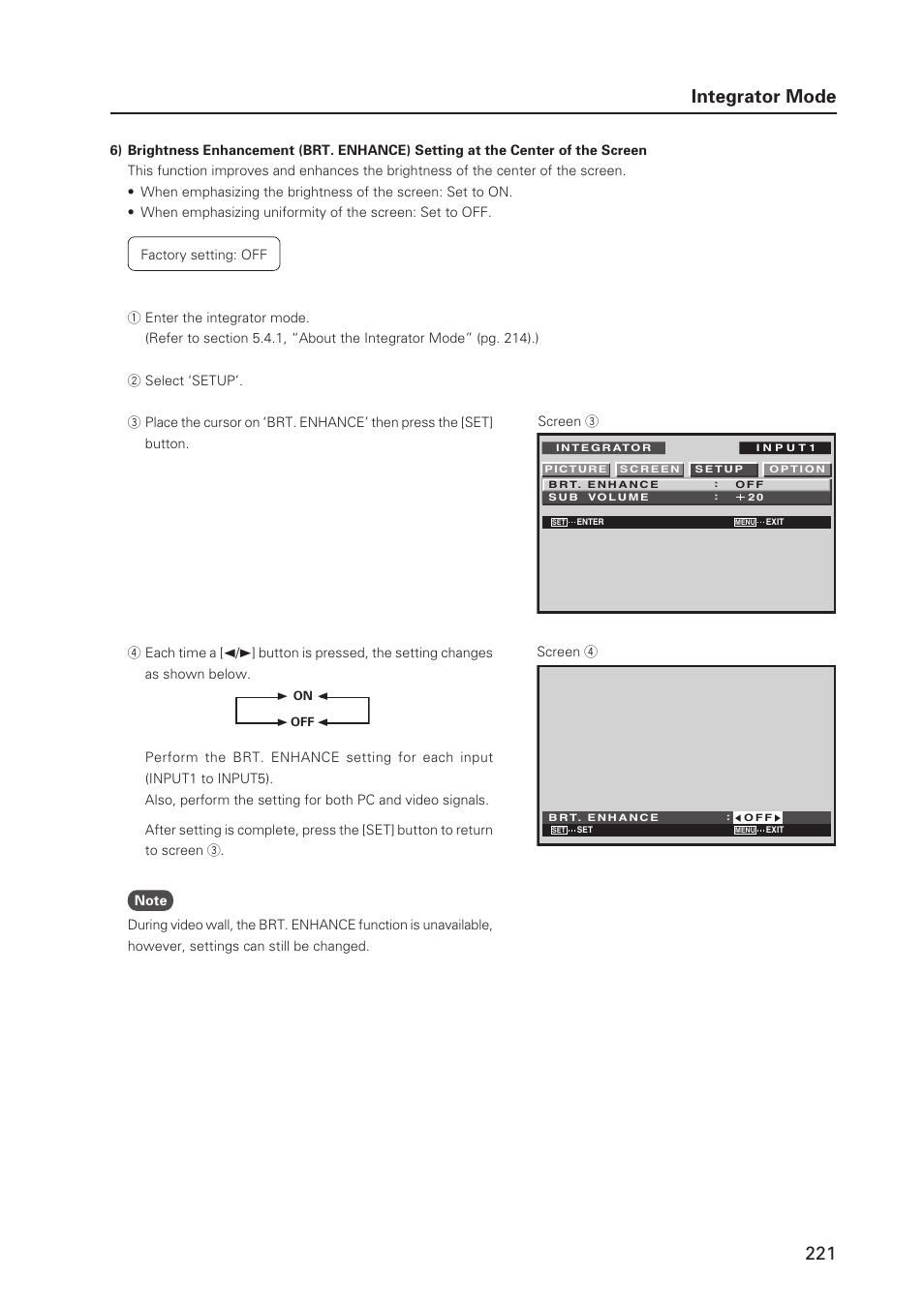 221 integrator mode | Pioneer PDP 427CMX User Manual | Page 221 / 288