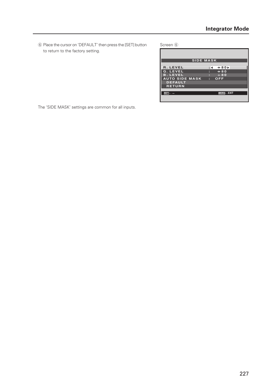 227 integrator mode | Pioneer PDP 427CMX User Manual | Page 227 / 288