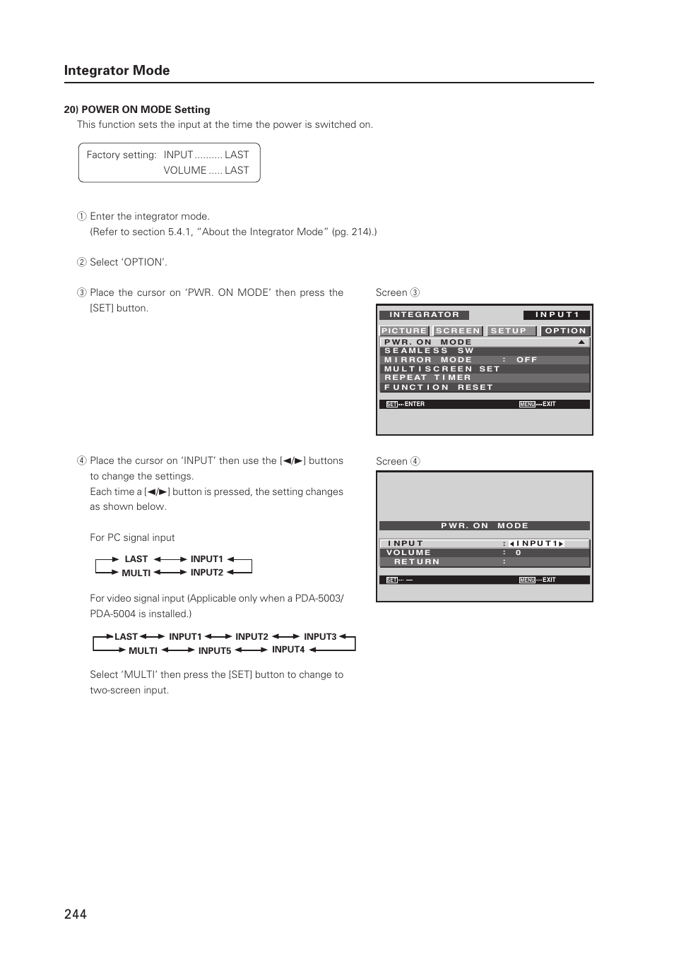 244 integrator mode | Pioneer PDP 427CMX User Manual | Page 244 / 288