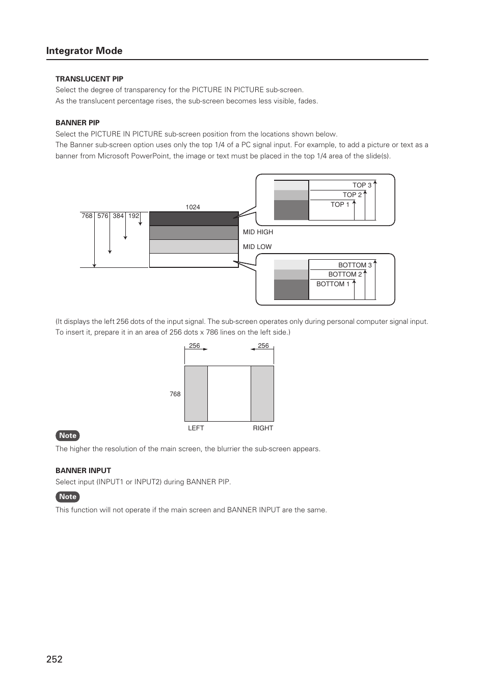 252 integrator mode | Pioneer PDP 427CMX User Manual | Page 252 / 288