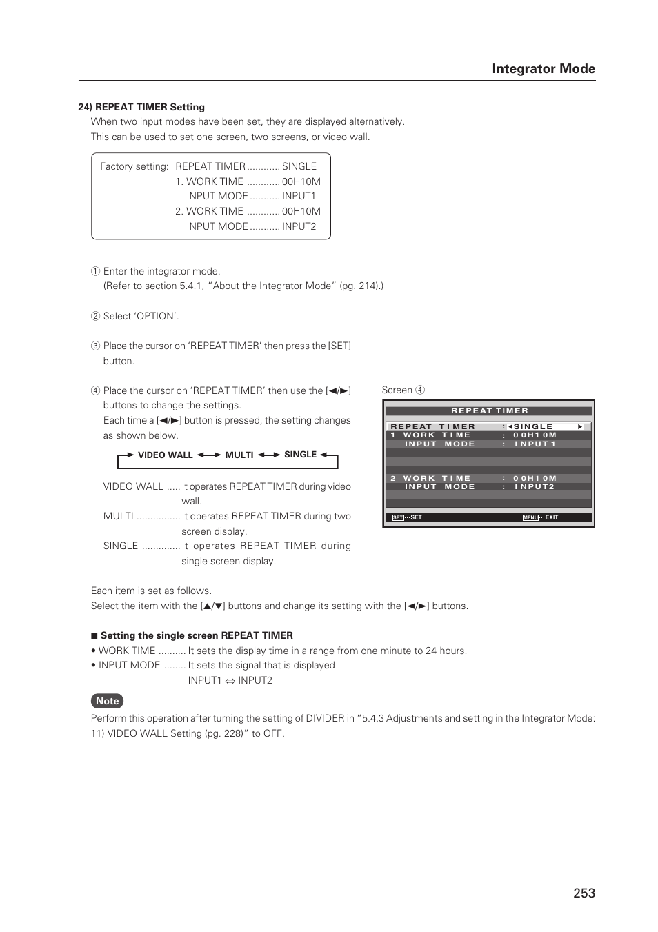 253 integrator mode | Pioneer PDP 427CMX User Manual | Page 253 / 288