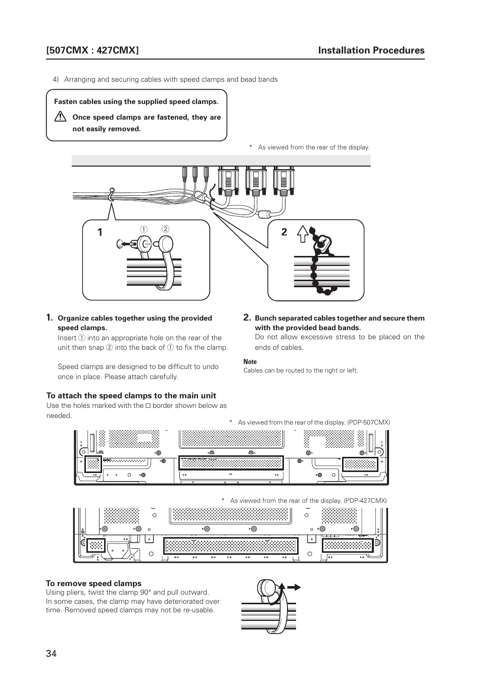 Installation procedures | Pioneer PDP 427CMX User Manual | Page 34 / 288