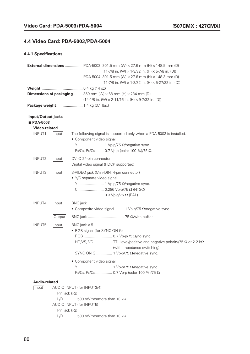 Pioneer PDP 427CMX User Manual | Page 80 / 288