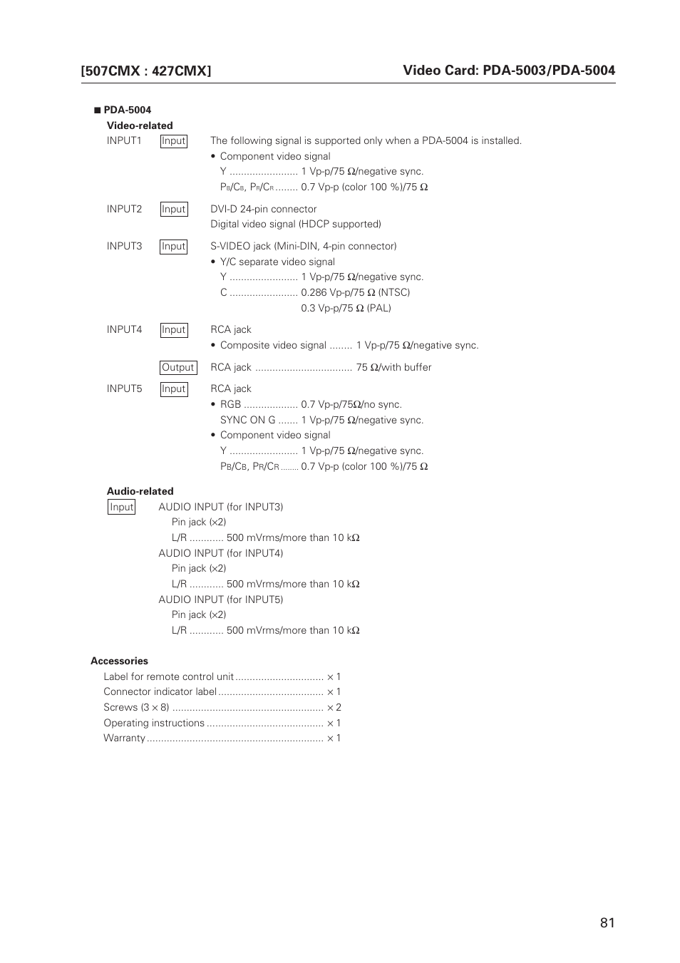 Pioneer PDP 427CMX User Manual | Page 81 / 288