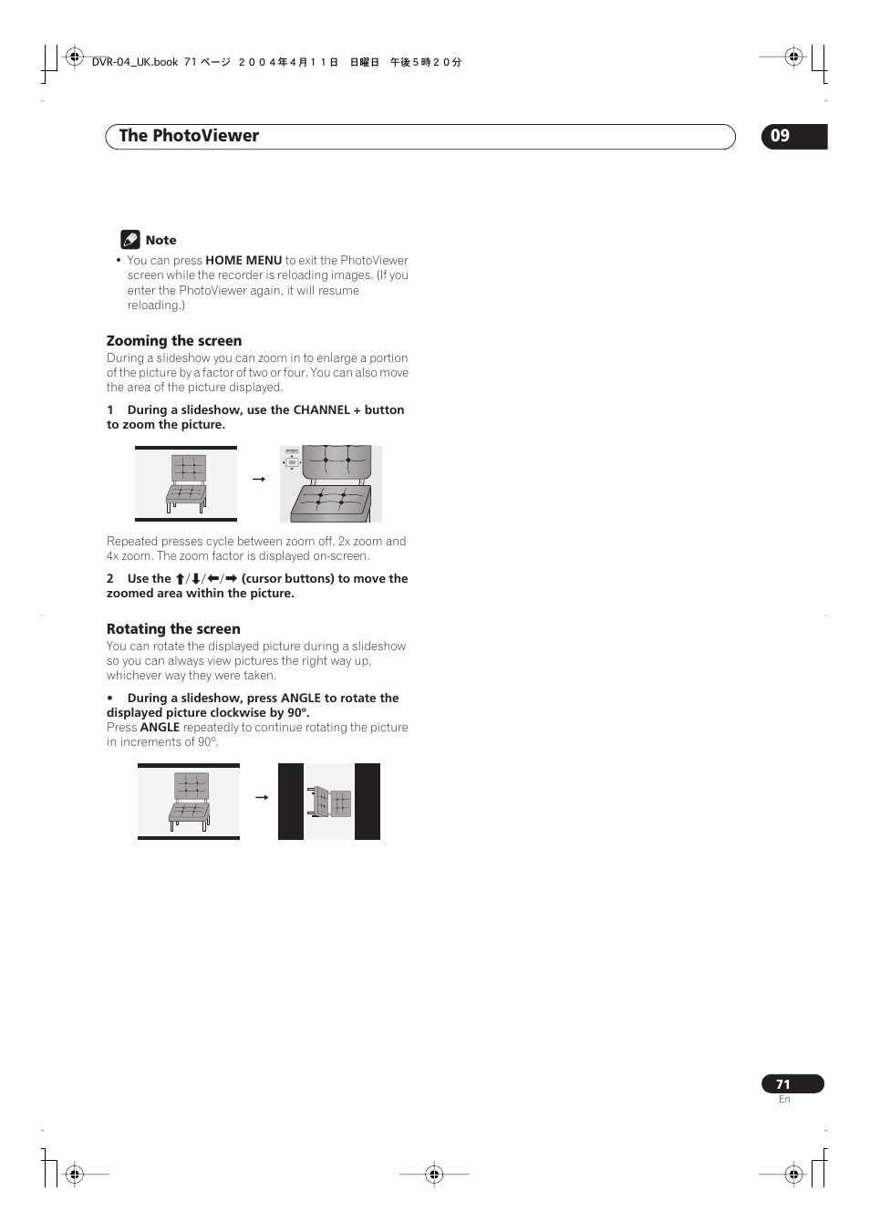 The photoviewer 09 | Pioneer DVR-220 User Manual | Page 71 / 108