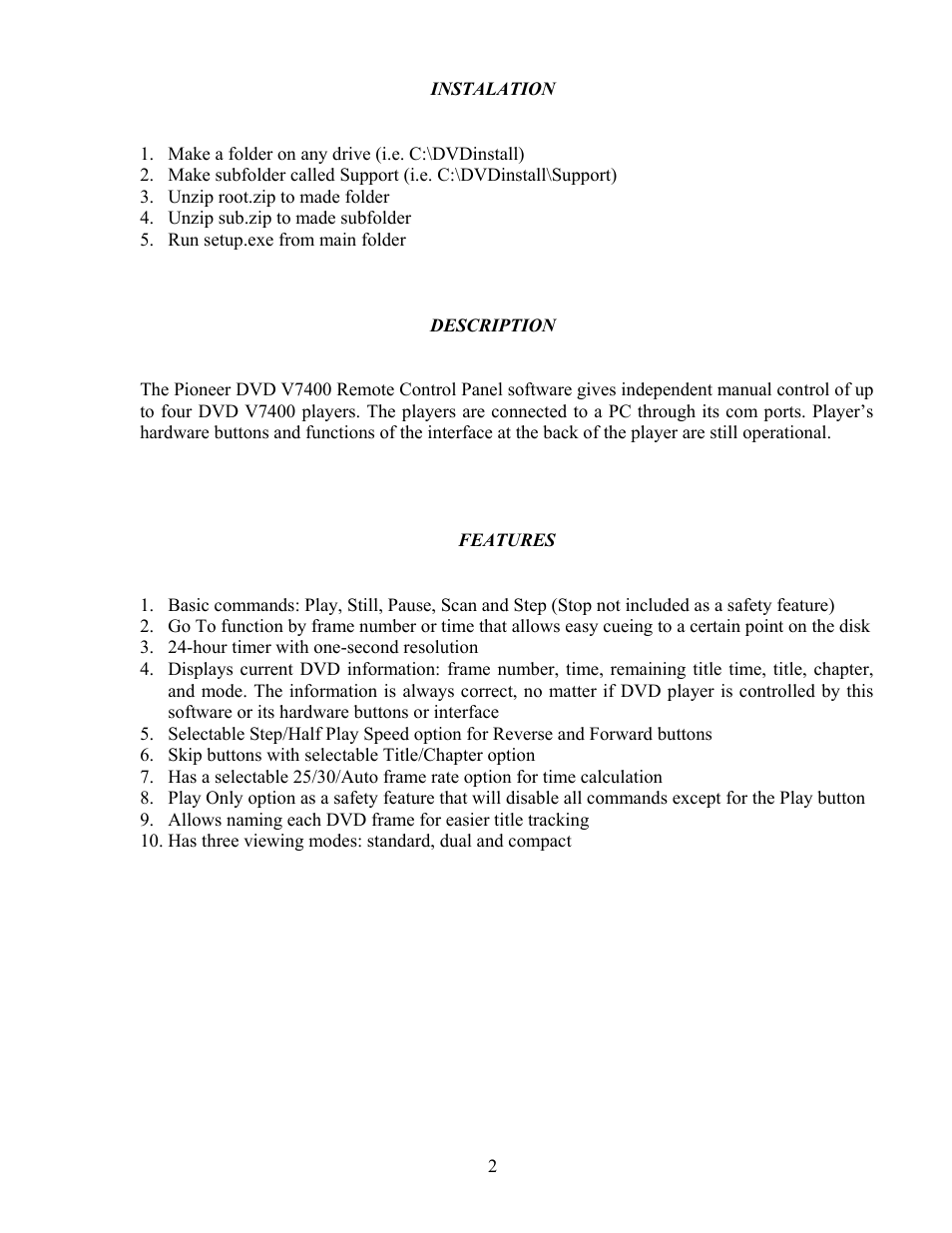 Pioneer V7400 User Manual | Page 2 / 4