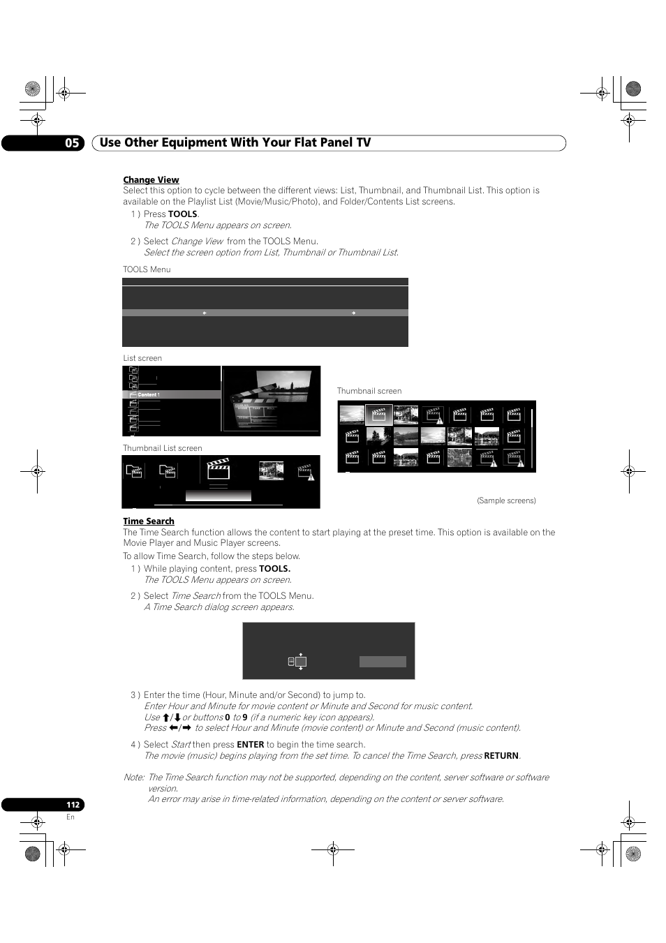 05 use other equipment with your flat panel tv | Pioneer Elite KURO PRO 151FD User Manual | Page 112 / 167