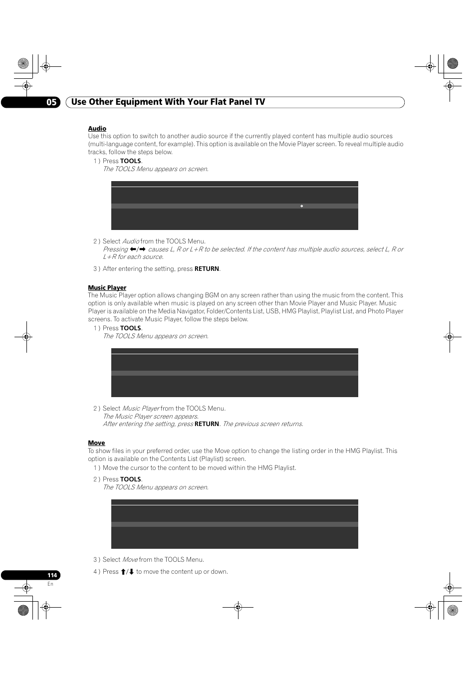 05 use other equipment with your flat panel tv | Pioneer Elite KURO PRO 151FD User Manual | Page 114 / 167