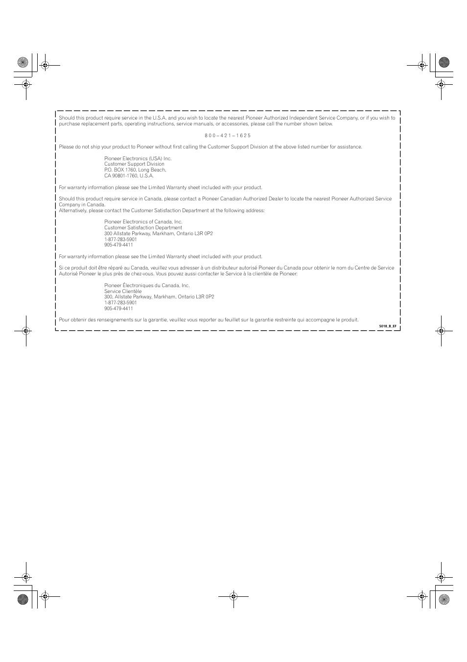 Pioneer Elite KURO PRO 151FD User Manual | Page 166 / 167