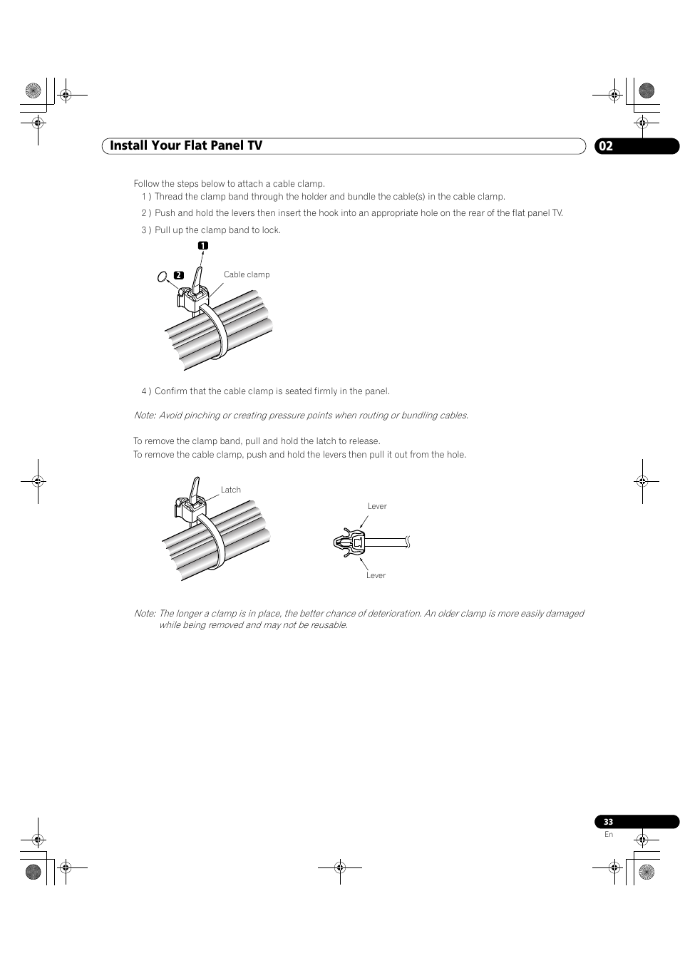 02 install your flat panel tv | Pioneer Elite KURO PRO 151FD User Manual | Page 33 / 167