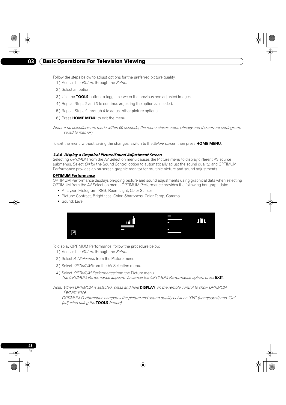 03 basic operations for television viewing | Pioneer Elite KURO PRO 151FD User Manual | Page 48 / 167