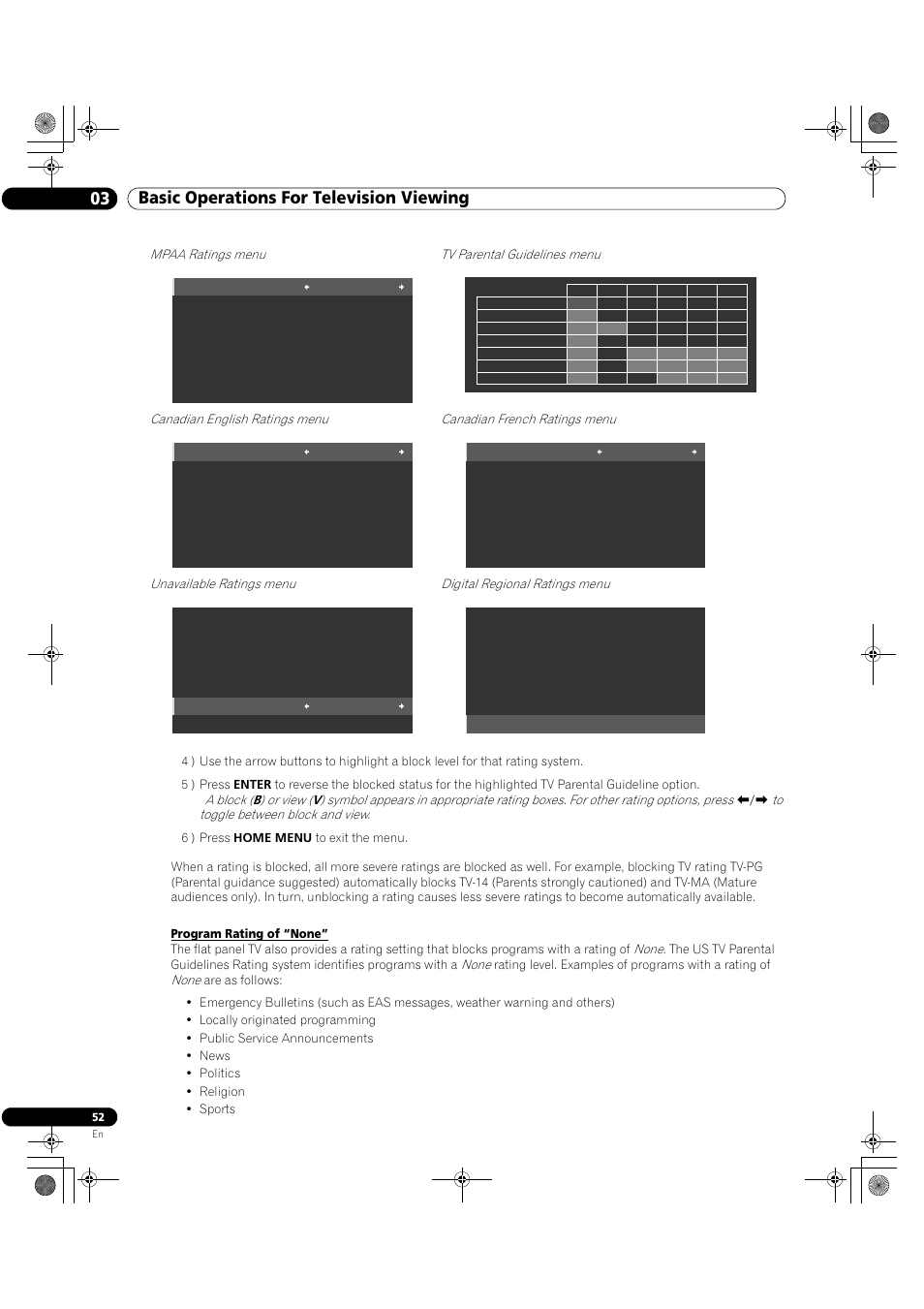 03 basic operations for television viewing | Pioneer Elite KURO PRO 151FD User Manual | Page 52 / 167