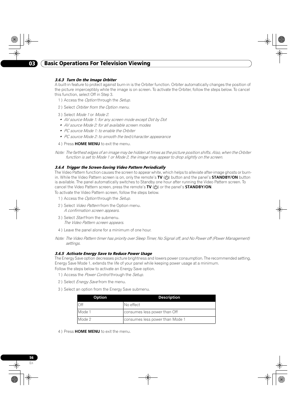 03 basic operations for television viewing | Pioneer Elite KURO PRO 151FD User Manual | Page 56 / 167