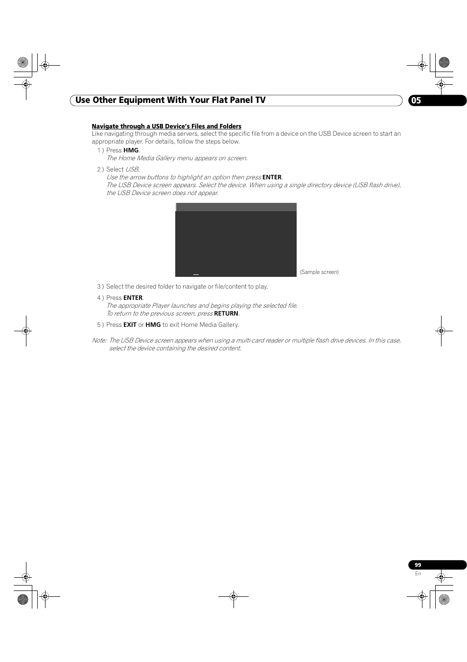 Use other equipment with your flat panel tv 05 | Pioneer Elite KURO PRO 151FD User Manual | Page 99 / 167