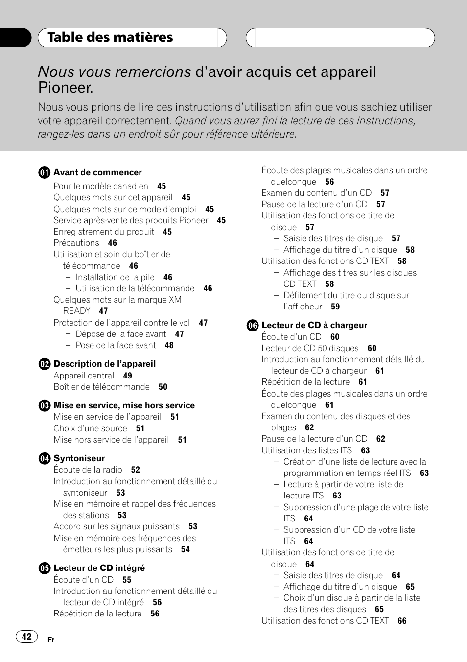 Pioneer DEH-P360 User Manual | Page 42 / 124