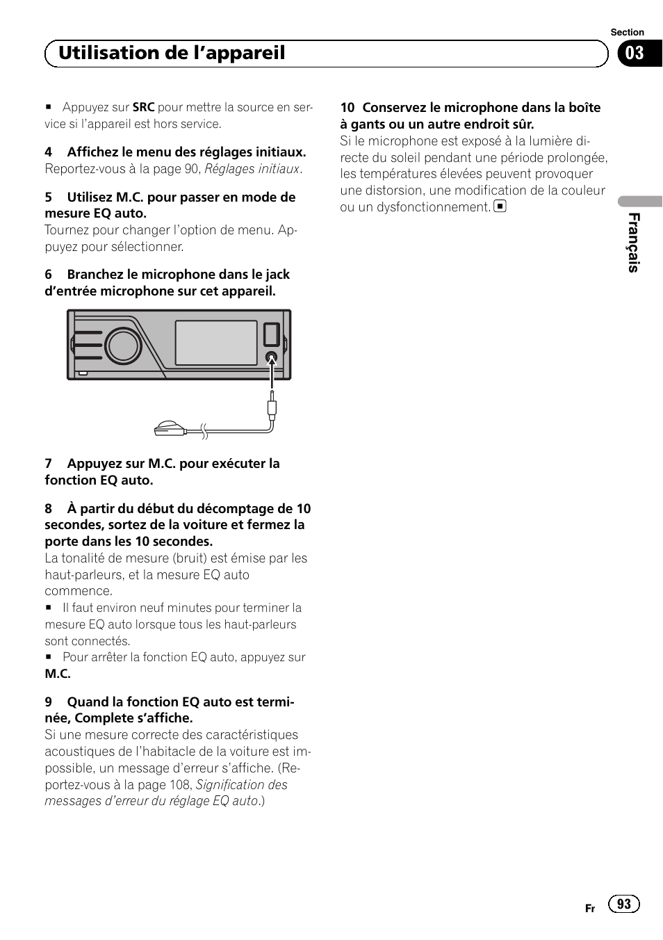 03 utilisation de l ’appareil | Pioneer MVH-P8200BT User Manual | Page 93 / 184
