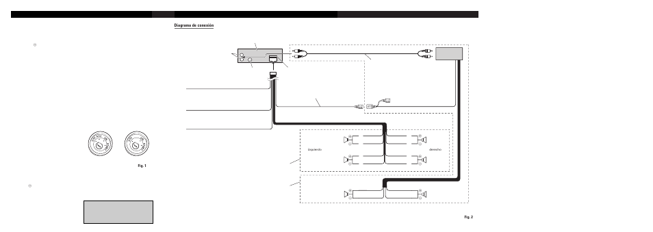 Español> conexión de las unidades, Diagrama de conexión, Fig. 1 | Fig. 2 | Pioneer DEH-2300 User Manual | Page 3 / 6