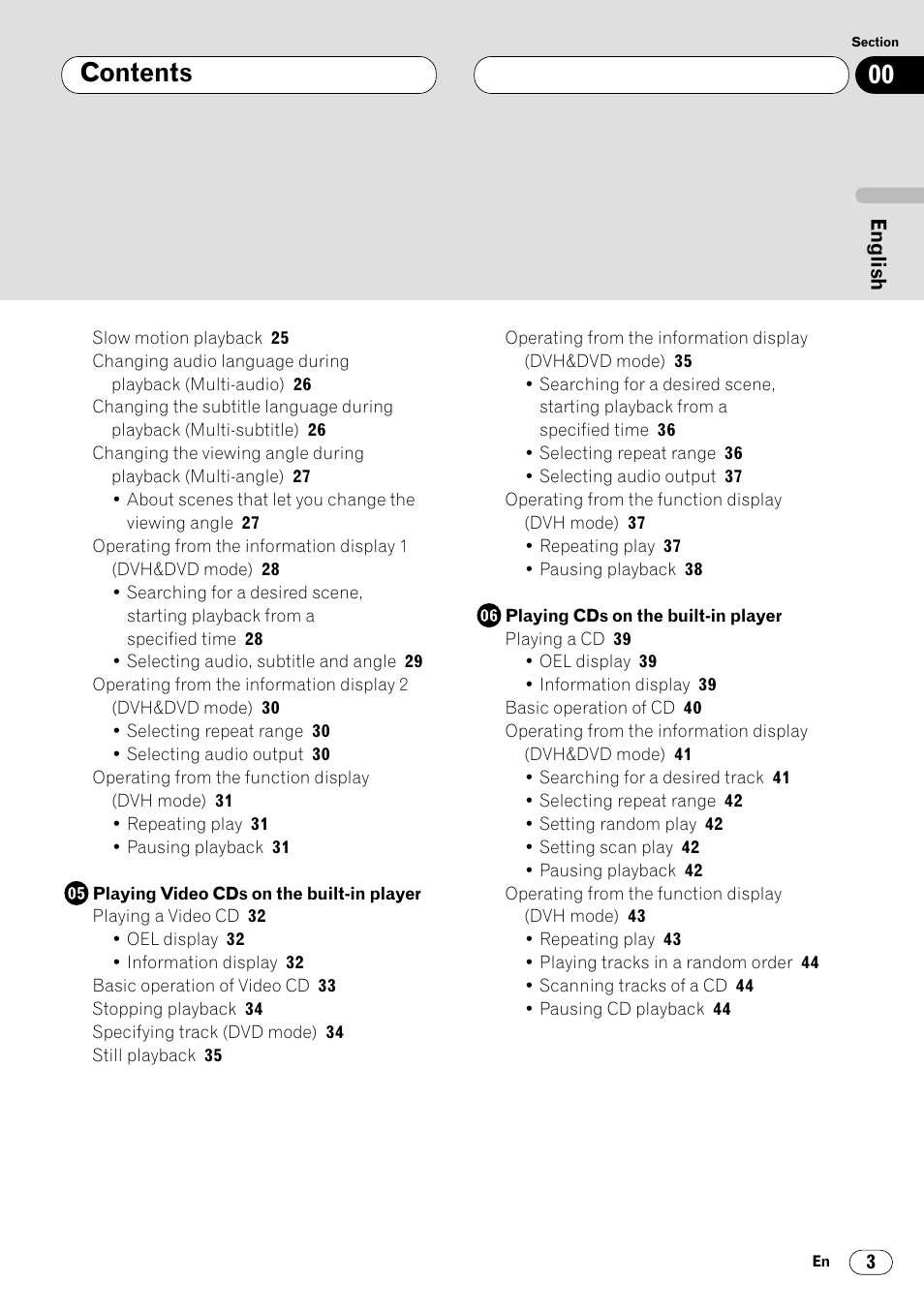 Pioneer Super Tuner III DVH-P7050 User Manual | Page 3 / 104