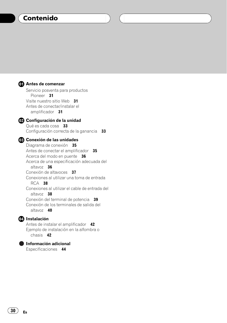 Pioneer BRIDGEABLE GM-6400F User Manual | Page 30 / 45