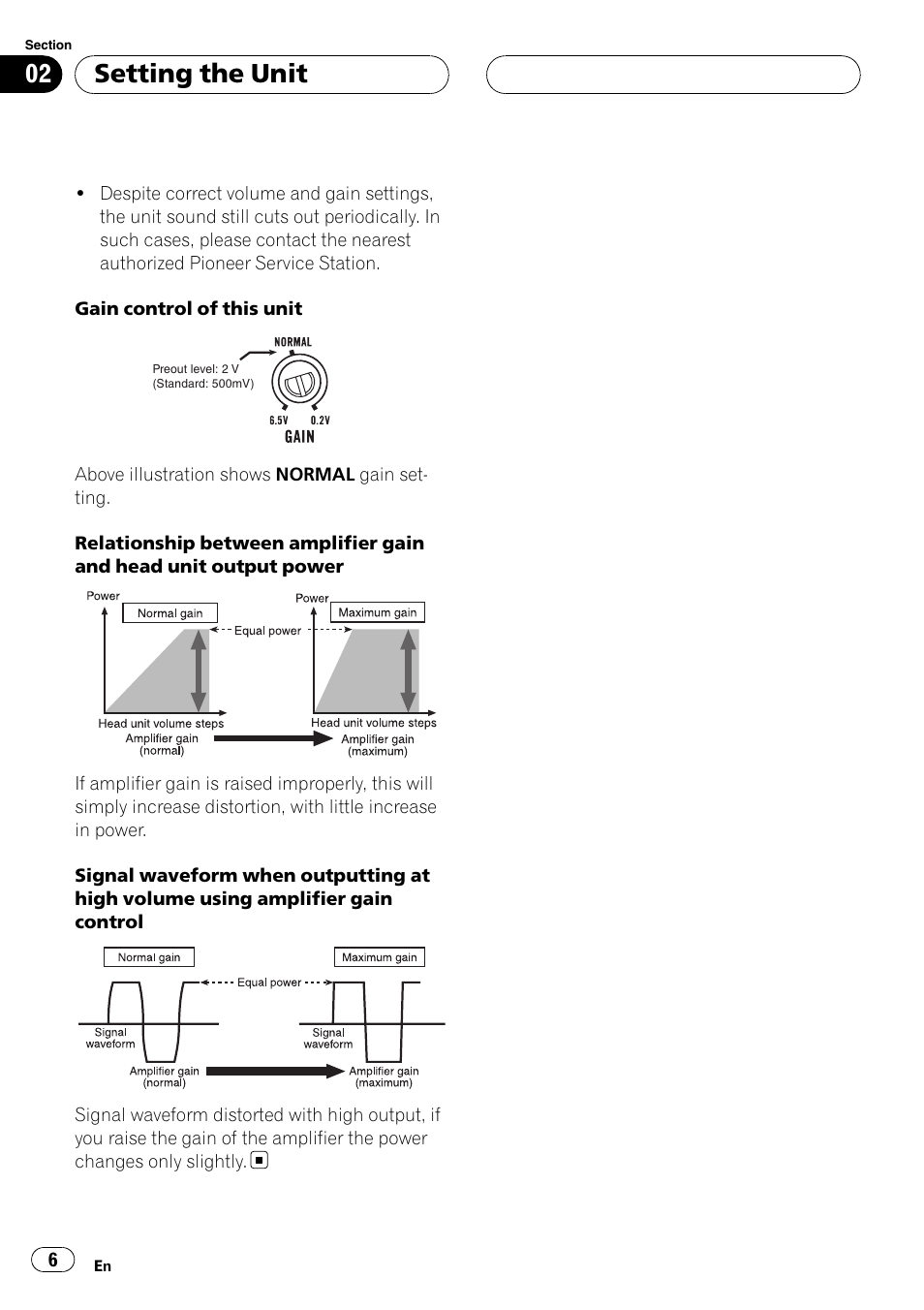 Setting the unit | Pioneer BRIDGEABLE GM-6400F User Manual | Page 6 / 45