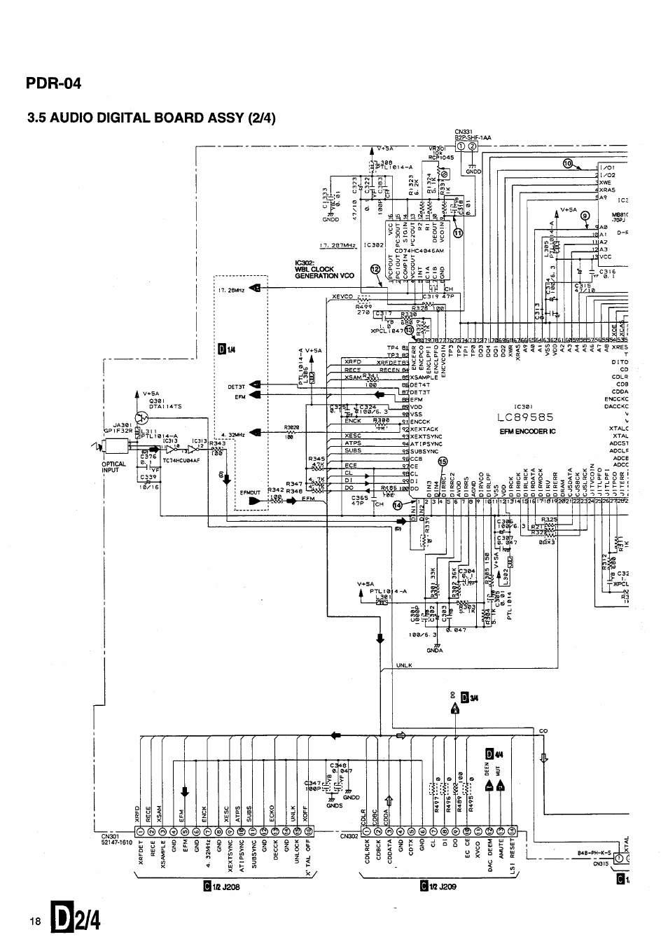 Pdr-04, 5 audio digital board assy (2/4) | Pioneer PDR-04 User Manual | Page 18 / 102