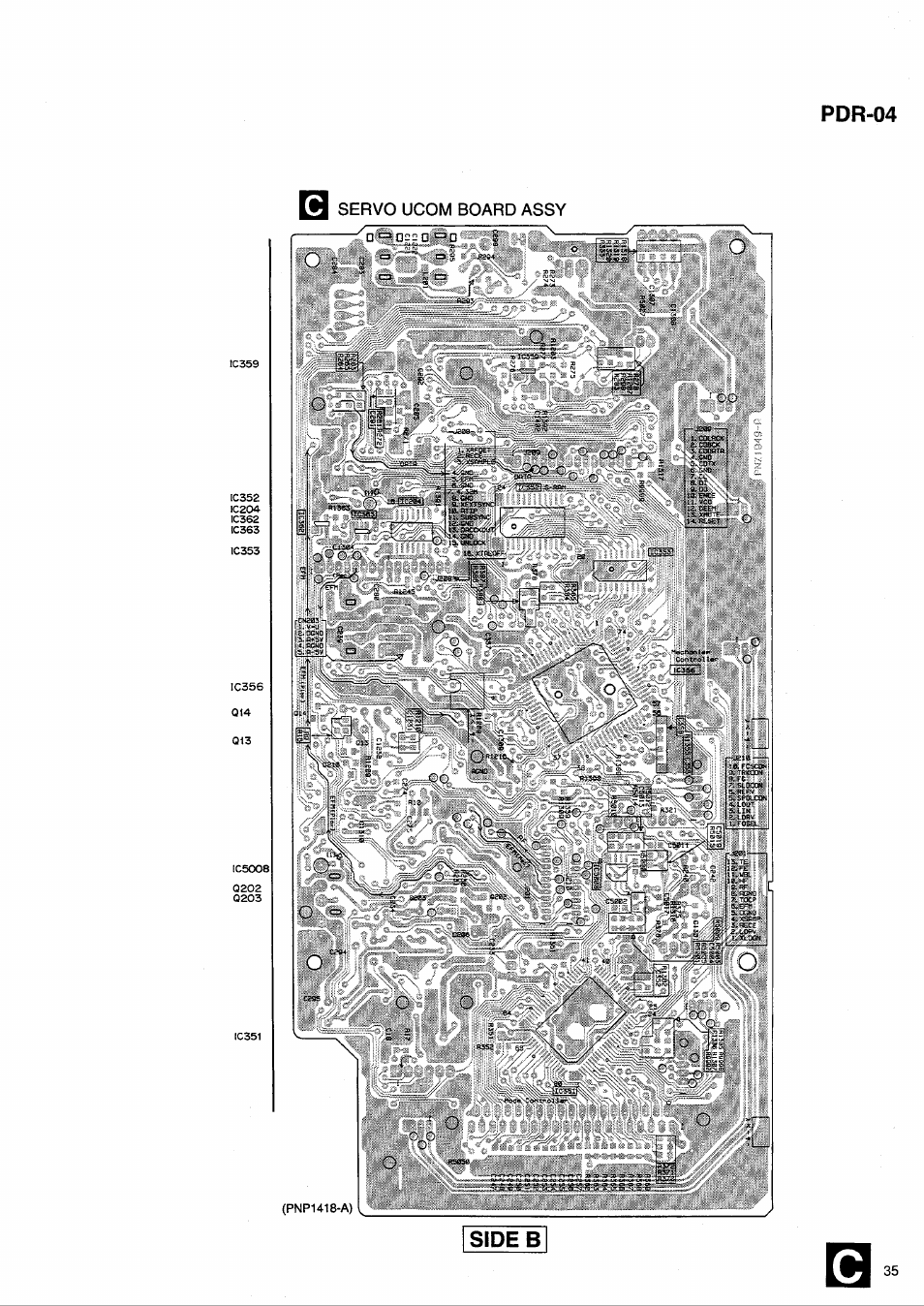 Sideb, Pdr-04, Servo ucom board assy | Pioneer PDR-04 User Manual | Page 35 / 102