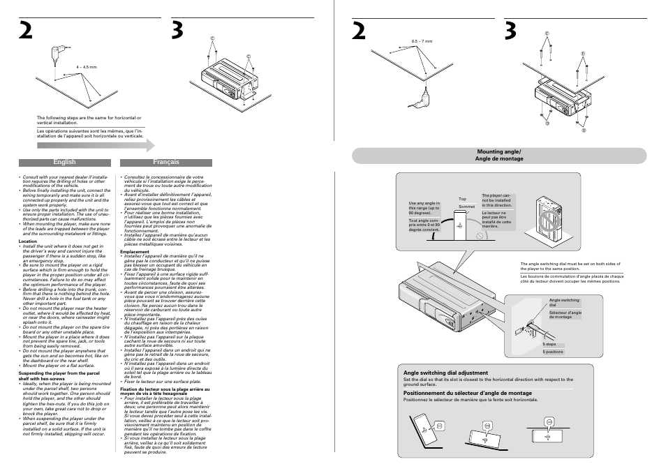 English français | Pioneer CDX-FM673 User Manual | Page 23 / 27