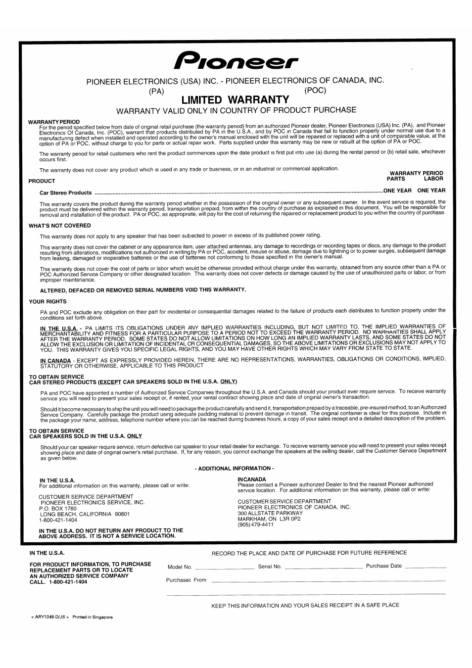 Pioneer CDX-FM673 User Manual | Page 24 / 27