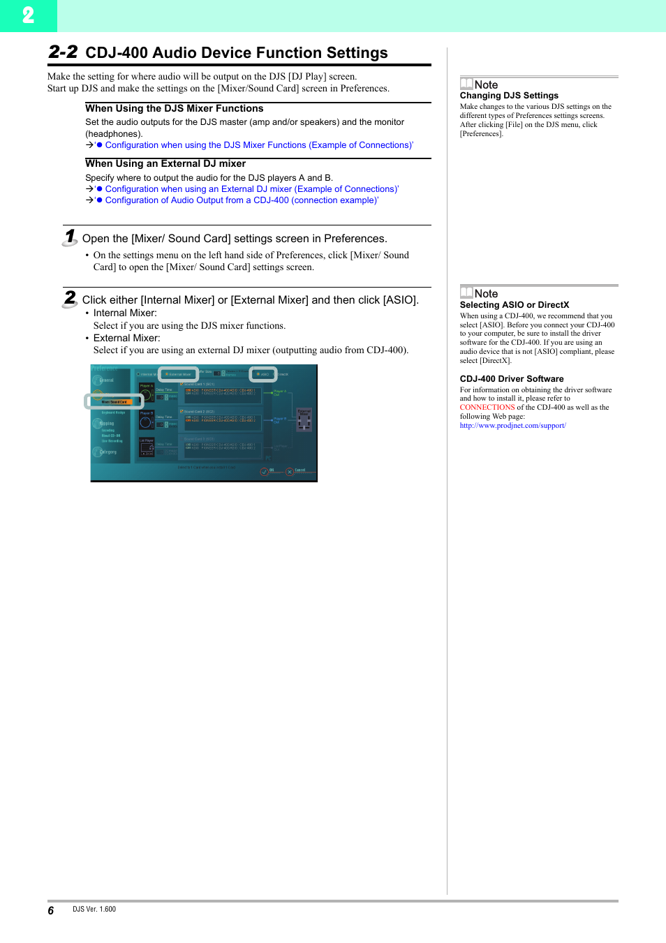 2 cdj-400 audio device function settings, Cdj-400 audio device function settings | Pioneer DJS CDJ-400 User Manual | Page 6 / 10
