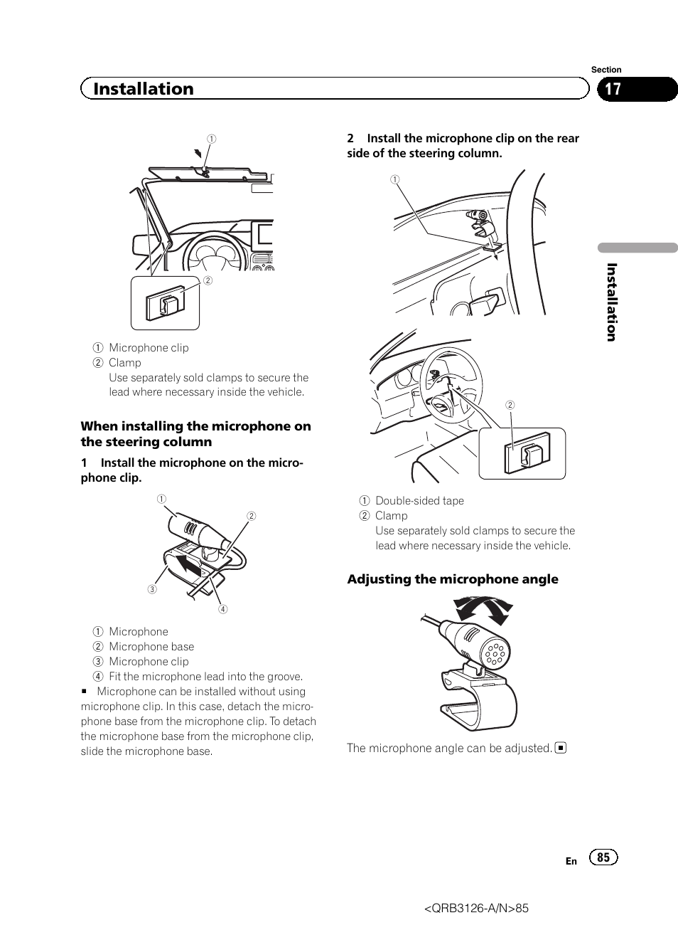 Installation | Pioneer AVH-P3300BT User Manual | Page 85 / 112