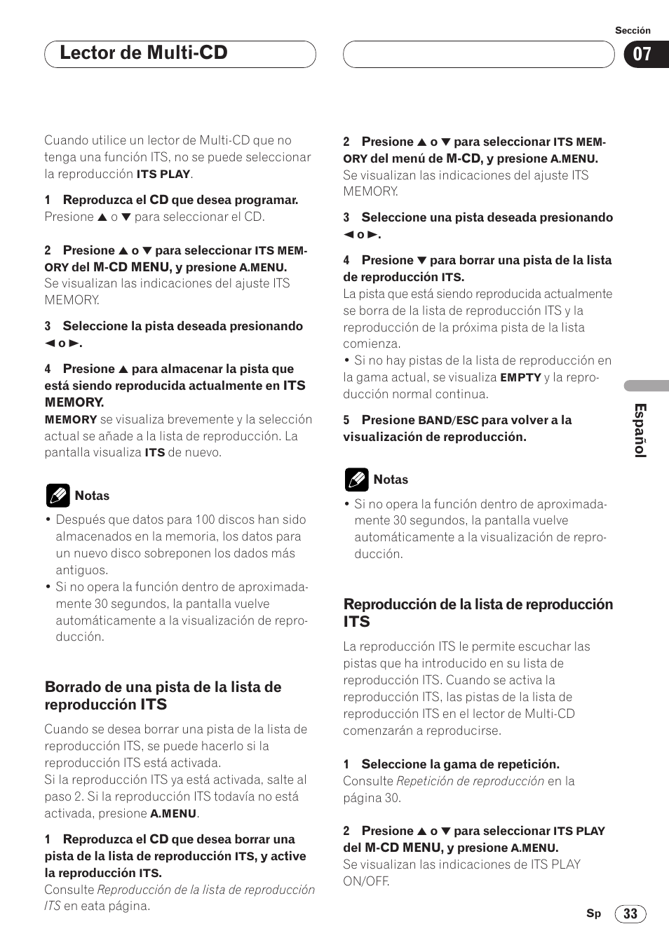 Lector de multi-cd | Pioneer AVH-P6400 User Manual | Page 173 / 212