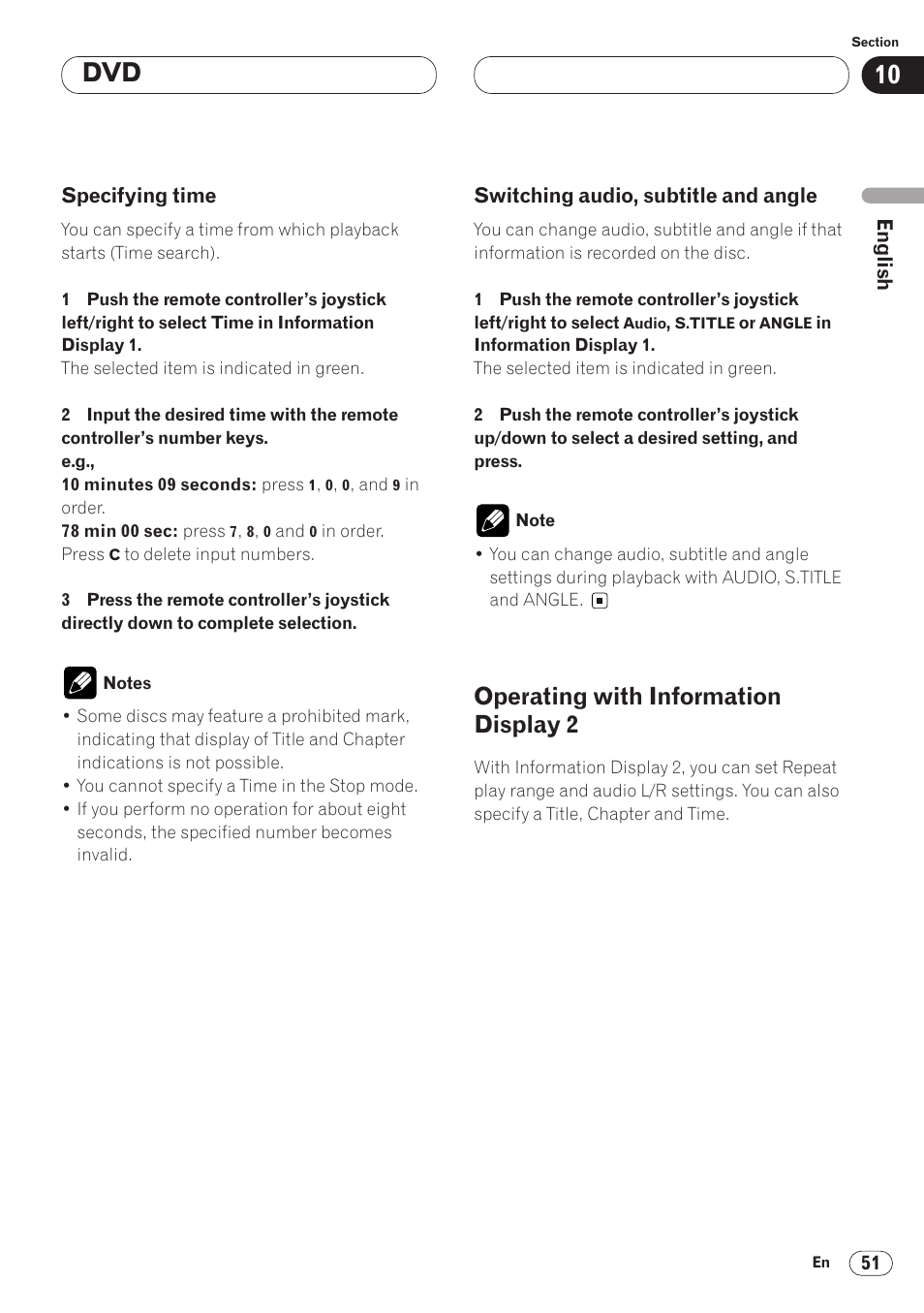 Operating with information display 2 51, Operating with information display 2 | Pioneer AVH-P6400 User Manual | Page 51 / 212